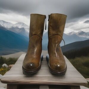 Bed Stu Women's Size 6 Cobbler Benchmade Series Handcrafted Leather Lace up Back